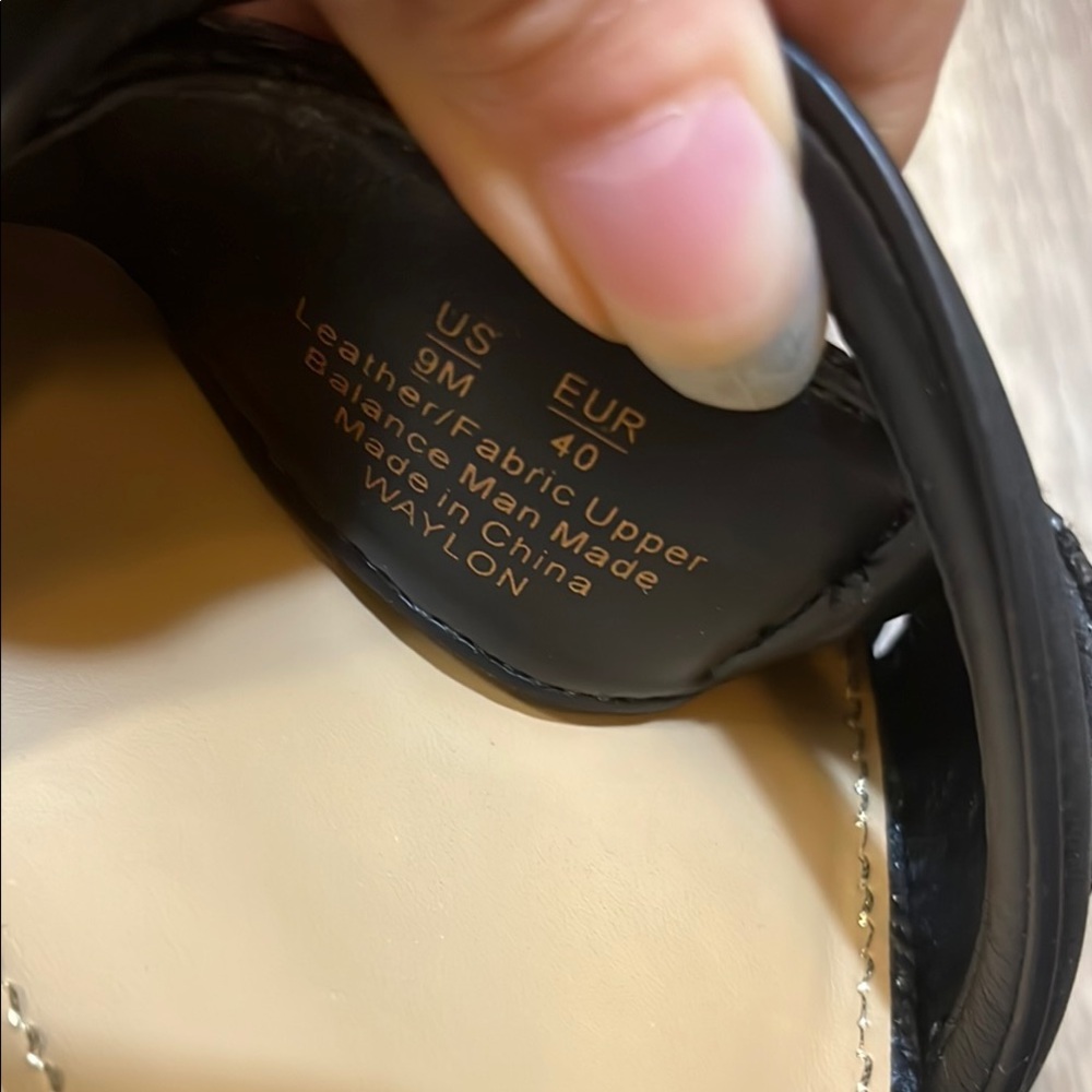 GU Sam Edelman Waylon Leather and Raffia Double E Detail Slide Sandals 9 - Picture 11 of 13